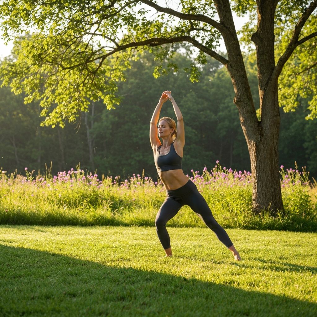 Active person enjoying outdoor wellness