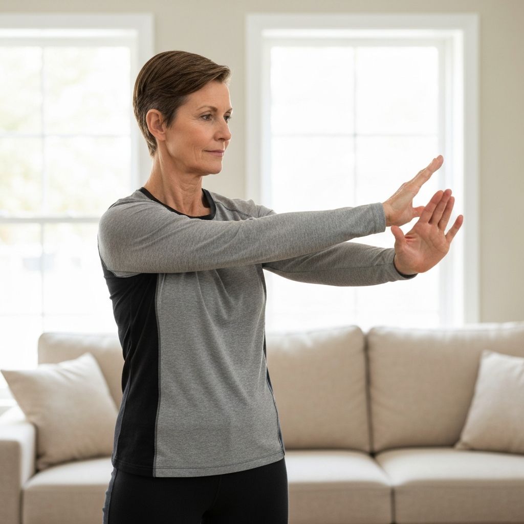 Person demonstrating shoulder range of motion